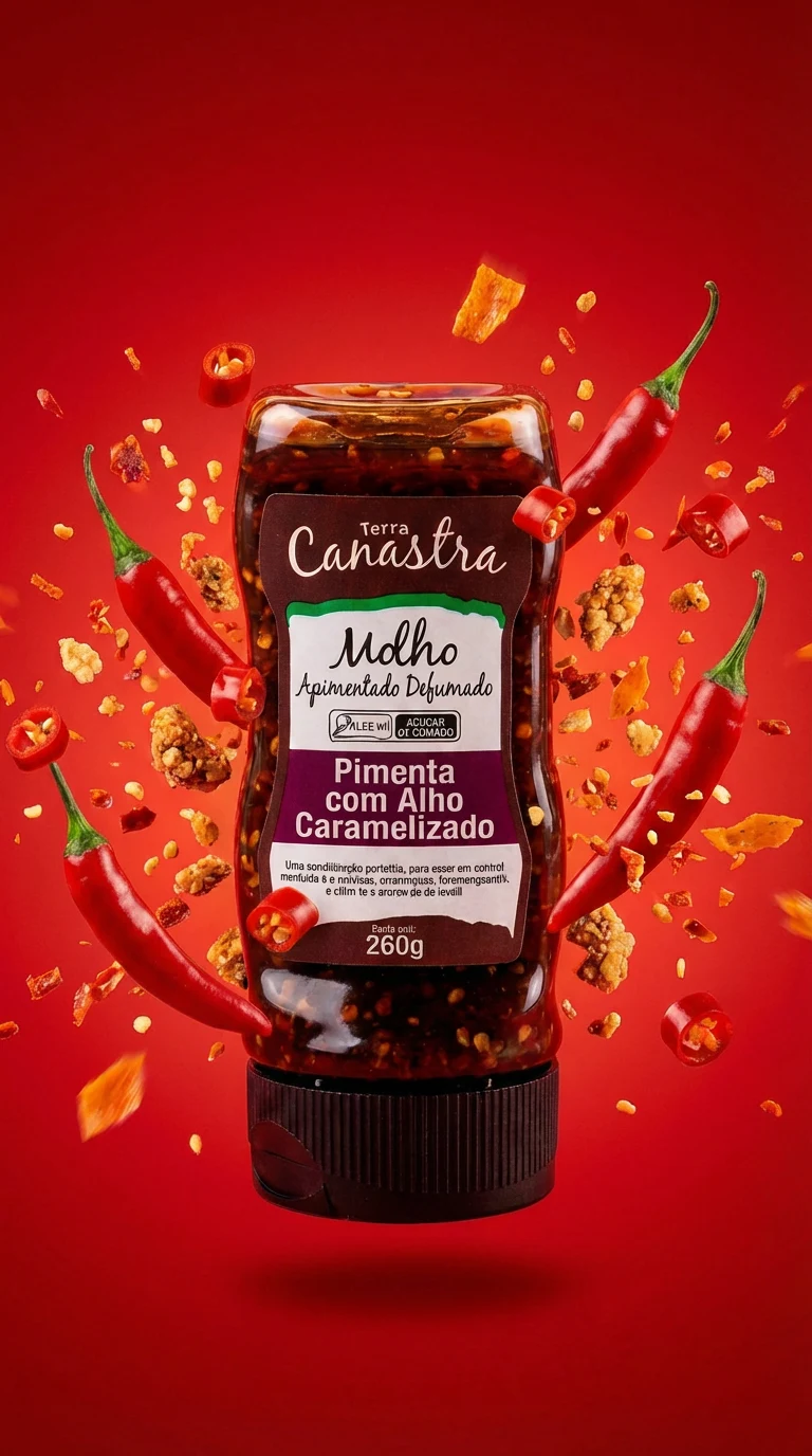 Molho Apimentado Defumado Pimenta com Alho Caramelizado Terra Canastra 260g